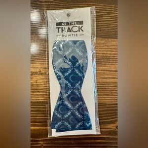At The Track Silk Navy Horseshoe & Floral Bow Tie—Perfect for Derby!